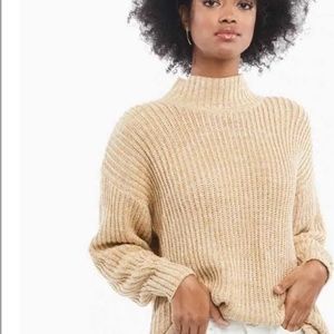 Able rose sweater in tan
